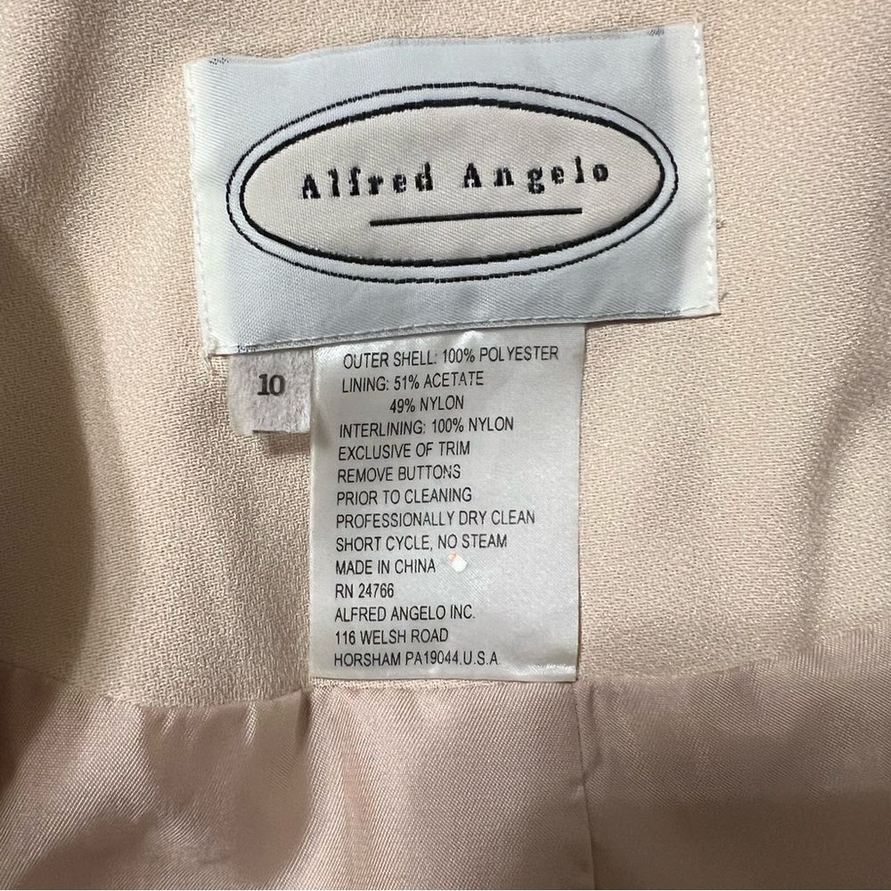 Alfred Angelo Cream Pearl Dressy Blazer size 10 - Picture 12 of 12